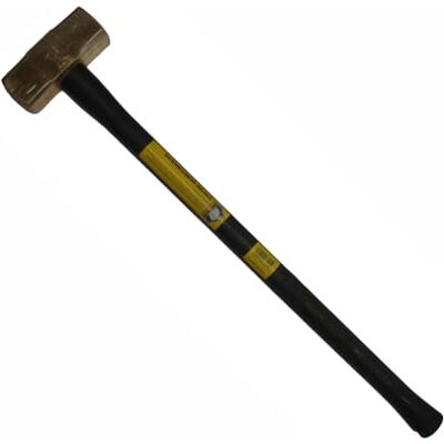 KLEIN TOOLS 7HBRFRH14 Brass Sledge Hammer, Fiberglass Rubber Grip Handle, 14-Pound KLEIN TOOLS 7HBRFRH14 Brass Sledge Hammer, Fiberglass Rubber Grip Handle, 14-Pound