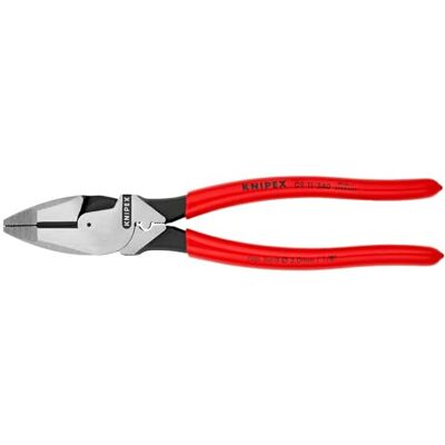 KNIPEX Lineman's Pliers American Style Self-Service Card with Non-Slip Plastic Coating 240 mm, 09 11 240 SB KNIPEX Lineman's Pliers American Style Self-Service Card with Non-Slip Plastic Coating 240 mm, 09 11 240 SB