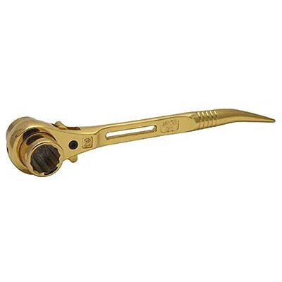 Priory Super Tool Gold Plated 21mm/19mm 7/16w Scaffold Scaffolders Podger Ratchet Spanner Wrench, SUTSRB1921RG Priory Super Tool Gold Plated 21mm/19mm 7/16w Scaffold Scaffolders Podger Ratchet Spanner Wrench, SUTSRB1921RG
