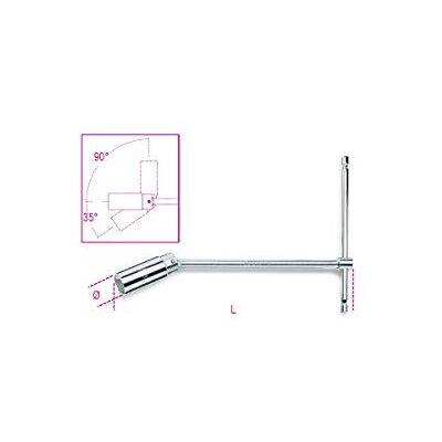 Beta 9570001 Model 957 20.8 T-Handle Spark Plug Wrenche with Swivelling Sockets, 20.8 mm Size Beta 9570001 Model 957 20.8 T-Handle Spark Plug Wrenche with Swivelling Sockets, 20.8 mm Size