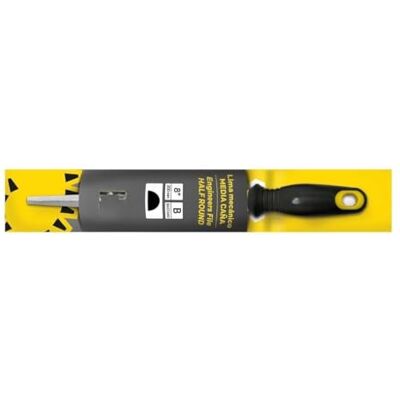 Zarivy Half Round Mechanic File with bi-Material Handle and Hanger, Ideal for Sharpening and Shaping Metal Parts. Zarivy Half Round Mechanic File with bi-Material Handle and Hanger, Ideal for Sharpening and Shaping Metal Parts.