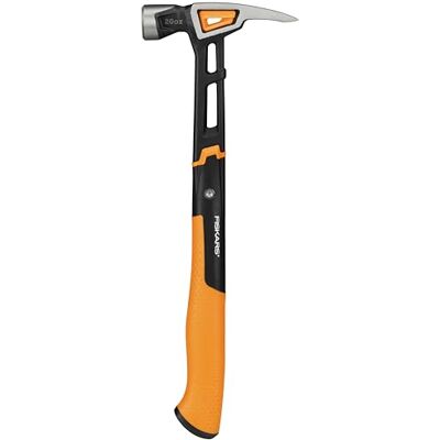 Fiskars Universal Hammer IsoCore XL for driving nails, Length: 39 cm, Weight: 0.95 kg, Black/Orange, 1020215 Fiskars Universal Hammer IsoCore XL for driving nails, Length: 39 cm, Weight: 0.95 kg, Black/Orange, 1020215