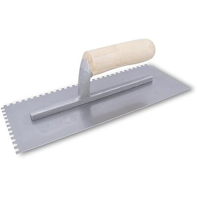 Marshalltown 974 Serrated Trowel 3/16 x 3/16 x 3/16 Sq Silver Marshalltown 974 Serrated Trowel 3/16 x 3/16 x 3/16 Sq Silver