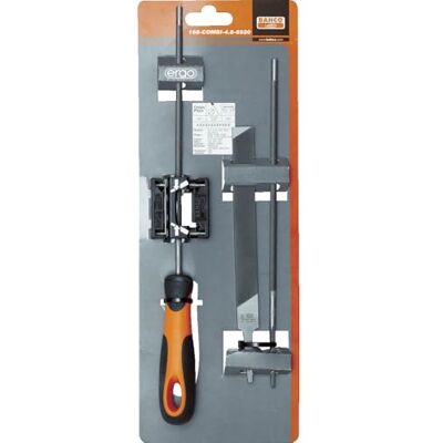 Bahco 168-COMBI-4.8-6920 "Ergo" Chain Saw Files Set with Filing Guide, Multi-Colour, 200/4.8 mm, Set of 3 Piece Bahco 168-COMBI-4.8-6920 "Ergo" Chain Saw Files Set with Filing Guide, Multi-Colour, 200/4.8 mm, Set of 3 Piece
