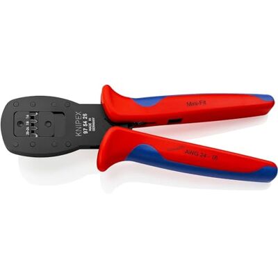 KNIPEX Crimping Pliers for Micro Plugs Parallel Crimping Mini-Fit Von Molex with Multi-Component Handles 190 mm, 97 54 26 KNIPEX Crimping Pliers for Micro Plugs Parallel Crimping Mini-Fit Von Molex with Multi-Component Handles 190 mm, 97 54 26