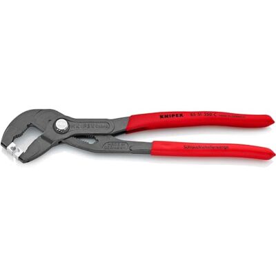 KNIPEX Hose Clamp Pliers for Click Clamps with Non-Slip Plastic Coating 250 mm, 85 51 250 C KNIPEX Hose Clamp Pliers for Click Clamps with Non-Slip Plastic Coating 250 mm, 85 51 250 C