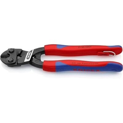 KNIPEX Cobolt Compact Bolt Cutter in Blister with Slim Multi-Component Grips, with Integrated Tether Attachment, 71 02 200 T BK KNIPEX Cobolt Compact Bolt Cutter in Blister with Slim Multi-Component Grips, with Integrated Tether Attachment, 71 02 200 T BK