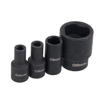 Neilsen CT4027 4-Piece Fuel Pump Socket Set – 3/8” & 1/2” Drive, Triangular Nut Profile (6.5mm, 7.5mm, 13mm, 26mm) – Chrome Molybdenum Steel – for TDI Diesel Pump Repairs Neilsen CT4027 4-Piece Fuel Pump Socket Set – 3/8” & 1/2” Drive, Triangular Nut Profile (6.5mm, 7.5mm, 13mm, 26mm) – Chrome Molybdenum Steel – for TDI Diesel Pump Repairs