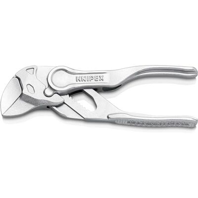 KNIPEX Pliers Wrench XS Pliers and a Wrench in a Single Tool in Blister Chrome-Plated Embossed, Rough Surface 100 mm, 86 04 100 BK KNIPEX Pliers Wrench XS Pliers and a Wrench in a Single Tool in Blister Chrome-Plated Embossed, Rough Surface 100 mm, 86 04 100 BK