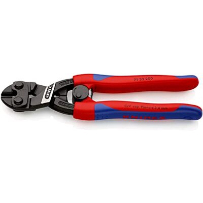 KNIPEX Cobolt Compact Bolt Cutter Self-Service Card with Slim Multi-Component Grips 200 mm, 71 32 200 SB KNIPEX Cobolt Compact Bolt Cutter Self-Service Card with Slim Multi-Component Grips 200 mm, 71 32 200 SB