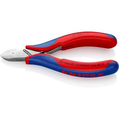 KNIPEX Electronics Diagonal Cutter with Box Joint with Multi-Component Handles 115 mm, 77 22 115 KNIPEX Electronics Diagonal Cutter with Box Joint with Multi-Component Handles 115 mm, 77 22 115