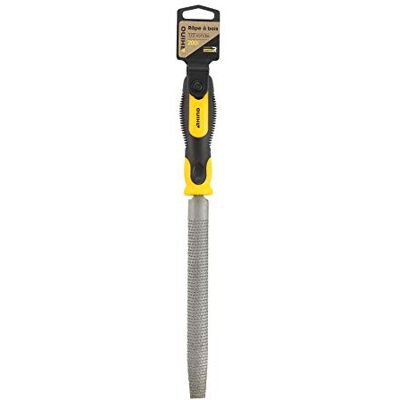Rhino 43182 200 mm 1/2 Half Round Wood File with Ergonomic Dual-Material Handle Length 200 mm High Quality and Long Life, NC Rhino 43182 200 mm 1/2 Half Round Wood File with Ergonomic Dual-Material Handle Length 200 mm High Quality and Long Life, NC