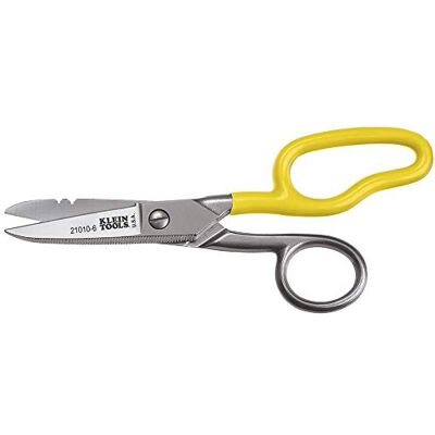KLEIN TOOLS 21010-6-SEN Free-Fall Snip, Scraper, File, Serrated Blades, Made in USA KLEIN TOOLS 21010-6-SEN Free-Fall Snip, Scraper, File, Serrated Blades, Made in USA
