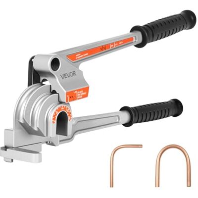 VEVOR Pipe Tube Bender, 1/4" (6.35 mm), 3/8" (9.5 mm), 1/2" (12.7 mm) OD, 3 in 1 Manual Lever Tube Bender, 180° Copper Aluminum Pipes Bending Tool for Automotive Repair, HVAC Air Conditioning VEVOR Pipe Tube Bender, 1/4" (6.35 mm), 3/8" (9.5 mm), 1/2" (12.7 mm) OD, 3 in 1 Manual Lever Tube Bender, 180° Copper Aluminum Pipes Bending Tool for Automotive Repair, HVAC Air Conditioning
