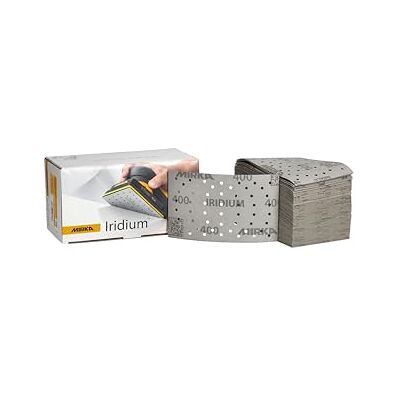 Mirka Iridium 81x133mm Abrasive - Grip 54T, 400 Grit Mirka Iridium 81x133mm Abrasive - Grip 54T, 400 Grit