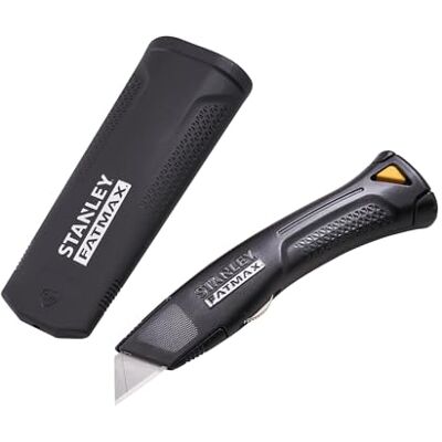 Stanley FatMax® Heavy-Duty Trade Knife – One-Handed Opening Utility Knife, Available in Black or Silver – Designed for Professional Use Stanley FatMax® Heavy-Duty Trade Knife – One-Handed Opening Utility Knife, Available in Black or Silver – Designed for Professional Use