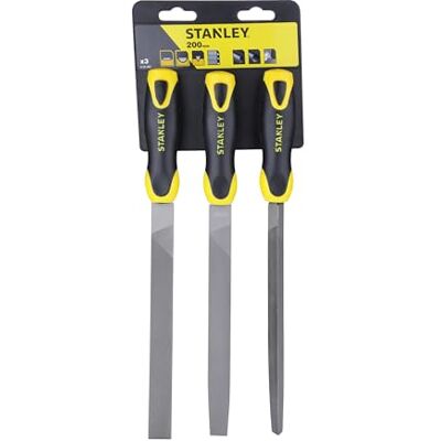 Stanley 3 Pieces Hand File Set includes Flat, Half-Round and Three-Square Blades, 0-22-464 Stanley 3 Pieces Hand File Set includes Flat, Half-Round and Three-Square Blades, 0-22-464