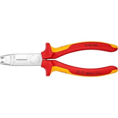KNIPEX Stripping Pliers Chrome-Plated Insulated with Multi-Component Grips, VDE-Tested 165 mm, 13 46 165 KNIPEX Stripping Pliers Chrome-Plated Insulated with Multi-Component Grips, VDE-Tested 165 mm, 13 46 165