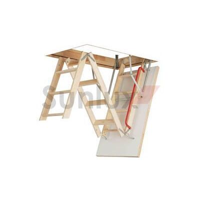 FAKRO Optistep Wooden Timber Folding Loft Ladder Attic Stairs. Frame Size W60cm x L120cm H up to 280cm & Insulated Hatch FAKRO Optistep Wooden Timber Folding Loft Ladder Attic Stairs. Frame Size W60cm x L120cm H up to 280cm & Insulated Hatch