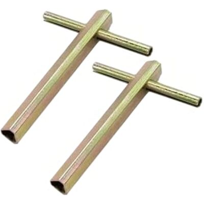 Veesper 2Pcs Metal Triangular Elevator Door Key, Triangular Firefighter Lock Key for Emergency Access, Elevator Maintenance Tool Veesper 2Pcs Metal Triangular Elevator Door Key, Triangular Firefighter Lock Key for Emergency Access, Elevator Maintenance Tool