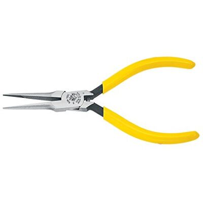 KLEIN TOOLS Linemans Pliers, Needle Nose Side Cutters, Spring Loaded, 5-Inch with Knurled Jaw D318-51/2C KLEIN TOOLS Linemans Pliers, Needle Nose Side Cutters, Spring Loaded, 5-Inch with Knurled Jaw D318-51/2C