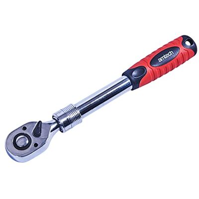Amtech 1/2" Telescopic Heavy-Duty Ratchet Handle, Chrome Vanadium Steel with 72-Tooth Gear & Quick Release, Extends to 440 mm for High-Torque Automotive & Workshop Use Amtech 1/2" Telescopic Heavy-Duty Ratchet Handle, Chrome Vanadium Steel with 72-Tooth Gear & Quick Release, Extends to 440 mm for High-Torque Automotive & Workshop Use