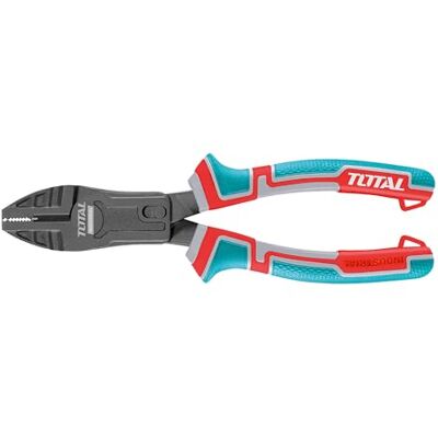 TOTAL Alicate Universal 200 mm – Acero Cr-V con Teflón Mango Trimaterial Ergonómico Multifuncional y Reforzado Fijación para Protección Anti Caídas TOTAL Alicate Universal 200 mm – Acero Cr-V con Teflón Mango Trimaterial Ergonómico Multifuncional y Reforzado Fijación para Protección Anti Caídas