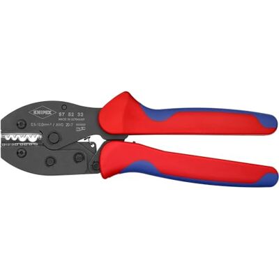 KNIPEX Preciforce Crimping Pliers in Blister with Multi-Component Handles 220 mm, 97 52 33 SB KNIPEX Preciforce Crimping Pliers in Blister with Multi-Component Handles 220 mm, 97 52 33 SB