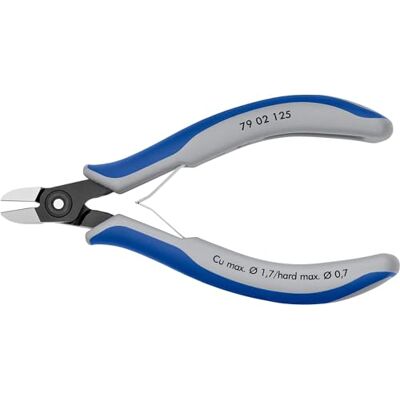 KNIPEX Precision Electronics Diagonal Cutter with Multi-Component Handles 125 mm, 79 02 125 KNIPEX Precision Electronics Diagonal Cutter with Multi-Component Handles 125 mm, 79 02 125