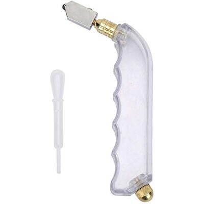Fafeicy Handheld Glass Cutter, Alloy Head Auto Oiling Pistol Grip Aluminium Alloy Rod, Detachable Cutting Head, Oil Filler Pipe, Flat Glass & Ceramic Tile Use Tool Kit Fafeicy Handheld Glass Cutter, Alloy Head Auto Oiling Pistol Grip Aluminium Alloy Rod, Detachable Cutting Head, Oil Filler Pipe, Flat Glass & Ceramic Tile Use Tool Kit