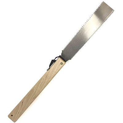 HACHIEMON Japanese Ryoba Pull Saw Double Edge Portable Hand Saw 210mm (8.3 Inch) for Woodworking Compact and Smoothly HACHIEMON Japanese Ryoba Pull Saw Double Edge Portable Hand Saw 210mm (8.3 Inch) for Woodworking Compact and Smoothly