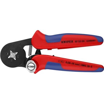 KNIPEX Self-Adjusting Crimping Pliers for Wire Ferrules, 97 53 04 0.08-16 mm²; Square Compression; Crimping Tool; Wire Crimper KNIPEX Self-Adjusting Crimping Pliers for Wire Ferrules, 97 53 04 0.08-16 mm²; Square Compression; Crimping Tool; Wire Crimper