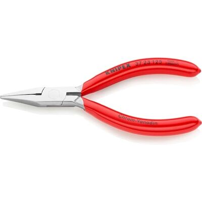 KNIPEX Flat Nose Pliers for Precision Mechanics Chrome-Plated with Plastic Coating 125 mm, 37 23 125 KNIPEX Flat Nose Pliers for Precision Mechanics Chrome-Plated with Plastic Coating 125 mm, 37 23 125
