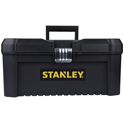 Stanley Essential Tool Box (16in), Durable Storage Solution with Removable Tote Tray and Organisers, for Parts and Tools Storage, STST1-75518 Stanley Essential Tool Box (16in), Durable Storage Solution with Removable Tote Tray and Organisers, for Parts and Tools Storage, STST1-75518