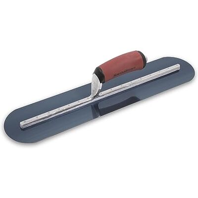 Marshalltown Fully Rounded Concrete Finishing Trowel, Blue Steel Blade, DuraSoft Handle, 20 x 5, Made in the USA, MXS25BRD Marshalltown Fully Rounded Concrete Finishing Trowel, Blue Steel Blade, DuraSoft Handle, 20 x 5, Made in the USA, MXS25BRD