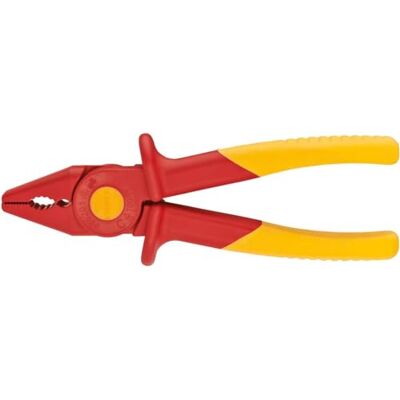 KNIPEX 98 62 01 Flat Nose Pliers of Plastic Insulating with Soft Plastic Zone for Better Grip 180 mm Multicoloured KNIPEX 98 62 01 Flat Nose Pliers of Plastic Insulating with Soft Plastic Zone for Better Grip 180 mm Multicoloured