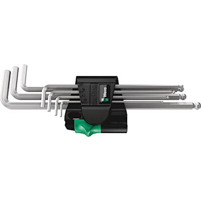 Wera 05022101001 Hex-Plus Key Set 950 PKL/7B SM High Torque with Ball-end and Magnetiser, Metric Long Chrome Plate, 1.5 mm-6 mm, 7-Piece Wera 05022101001 Hex-Plus Key Set 950 PKL/7B SM High Torque with Ball-end and Magnetiser, Metric Long Chrome Plate, 1.5 mm-6 mm, 7-Piece