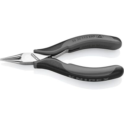 KNIPEX Electronics Pliers ESD with Box Joint with Multi-Component Handles 115 mm, 35 32 115 ESD KNIPEX Electronics Pliers ESD with Box Joint with Multi-Component Handles 115 mm, 35 32 115 ESD