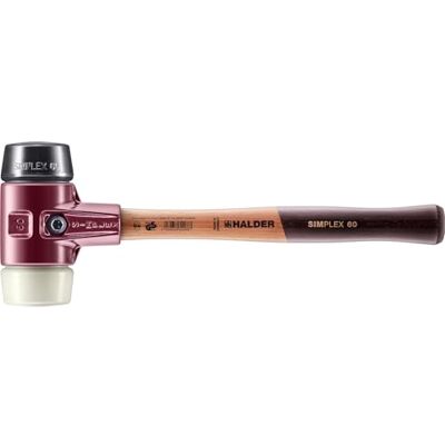 Halder 3028060 60 mm EH Rubber/Nylon 3028 "Simlpex" Soft-Face Mallet Multi-Colour Halder 3028060 60 mm EH Rubber/Nylon 3028 "Simlpex" Soft-Face Mallet Multi-Colour