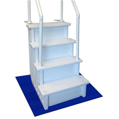 Resilia Stay-Put Swimming Pool Ladder Mat Non-Slip, Wide Ribbed, Protective Pad, 36 Inches x 36 Inches, 0.125 Inch Thick, Royal Blue Resilia Stay-Put Swimming Pool Ladder Mat Non-Slip, Wide Ribbed, Protective Pad, 36 Inches x 36 Inches, 0.125 Inch Thick, Royal Blue