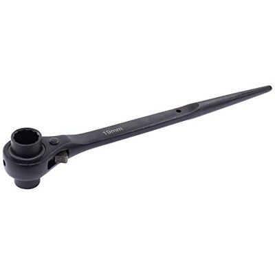 HouYeen Ratchet Podger Spanner Scaffold Steel 17mm 19mm 2 Way Wrench Tool Black Double Sided HouYeen Ratchet Podger Spanner Scaffold Steel 17mm 19mm 2 Way Wrench Tool Black Double Sided
