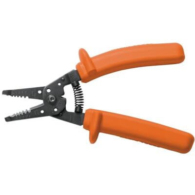 KLEIN TOOLS 11055-INS Insulated Klein-Kurve Wire Stripper/Cutter, Orange KLEIN TOOLS 11055-INS Insulated Klein-Kurve Wire Stripper/Cutter, Orange