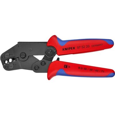 KNIPEX Crimping Pliers Short Design with Multi-Component Handles 195 mm, 97 52 20 KNIPEX Crimping Pliers Short Design with Multi-Component Handles 195 mm, 97 52 20