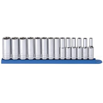 Gearwrench 14 Piece 3/8in Drive Deep 6 Point Socket Set Metric 6-19mm - Socket Set Gearwrench 14 Piece 3/8in Drive Deep 6 Point Socket Set Metric 6-19mm - Socket Set