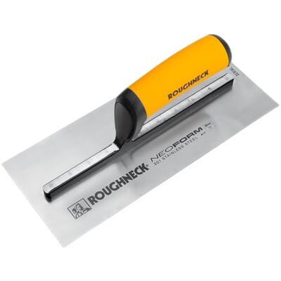 Roughneck NEOFORM Plastering Trowel 114mm x 280mm (4½" x 11") – Premium 301 Stainless Steel Blade, Pre-Broken-in with Pre-Worn Edges, 0.7mm Flexible Blade, Aluminium Mount & Soft Grip Handle Roughneck NEOFORM Plastering Trowel 114mm x 280mm (4½" x 11") – Premium 301 Stainless Steel Blade, Pre-Broken-in with Pre-Worn Edges, 0.7mm Flexible Blade, Aluminium Mount & Soft Grip Handle