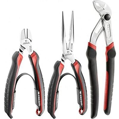 Facom CPE.A3 Tweezers Set with Multi-socket Pliers, Diagonal Cutter and Round Nose Pliers Facom CPE.A3 Tweezers Set with Multi-socket Pliers, Diagonal Cutter and Round Nose Pliers