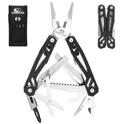 Mossy Oak 22-in-1 Pocket Multi Tool Pliers, Black Camping Multi Tool, Stainless Steel, Mutltifunctional Pliers, Wire Cutter, Bottle Opener & Screwdriver, Outdoor Use Mossy Oak 22-in-1 Pocket Multi Tool Pliers, Black Camping Multi Tool, Stainless Steel, Mutltifunctional Pliers, Wire Cutter, Bottle Opener & Screwdriver, Outdoor Use