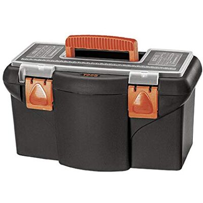 Tec Hit 303959 Plastic Tool Box 16", Black Tec Hit 303959 Plastic Tool Box 16", Black