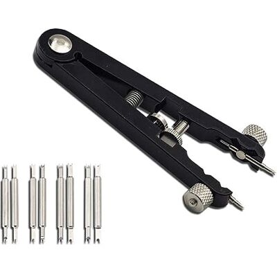 PLCPDM Watch Ear Disassembling Pliers V-Type, Black Lightweight Multi-function Repair Tools, V-Shaped Mouth Belt Remover, Replaceable Batch Head, Just Strap PLCPDM Watch Ear Disassembling Pliers V-Type, Black Lightweight Multi-function Repair Tools, V-Shaped Mouth Belt Remover, Replaceable Batch Head, Just Strap