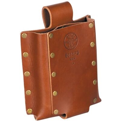 KLEIN TOOLS 5818P3 3-Pocket Leather Tool Holder, Compact Riveted Pouch for Pliers, Cutters, Measuring Tools, Tunnel Loop, Fits 3-Inch Belts KLEIN TOOLS 5818P3 3-Pocket Leather Tool Holder, Compact Riveted Pouch for Pliers, Cutters, Measuring Tools, Tunnel Loop, Fits 3-Inch Belts